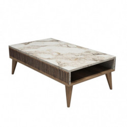 Mesa de centro Milan blanco nogal Practica Hogar