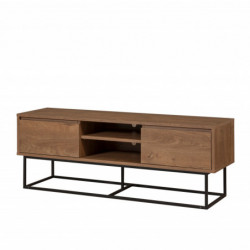 Mueble TV Rodez 140 negro nogal Practica Hogar