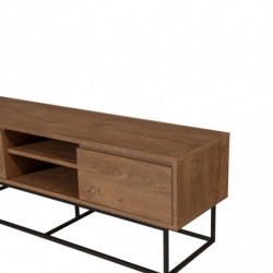 Mueble TV Rodez 140 negro nogal Practica Hogar