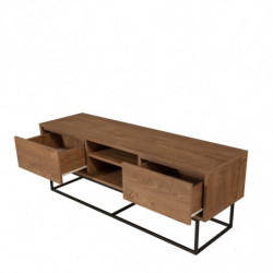 Mueble TV Rodez 140 negro nogal Practica Hogar