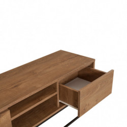 Mueble TV Rodez 140 negro nogal Practica Hogar