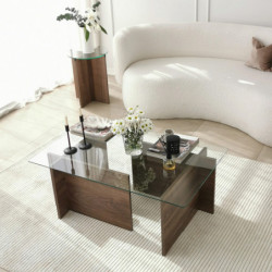 Mesa de centro Escape nogal Practica Hogar
