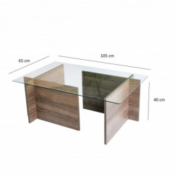 Mesa de centro Escape nogal Practica Hogar