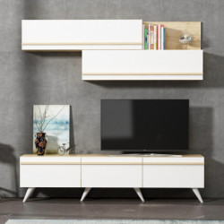 Mueble TV Amsterdam Zafiro Blanco Practica Hogar