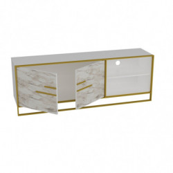 Mueble TV Polka blanco oro Practica Hogar