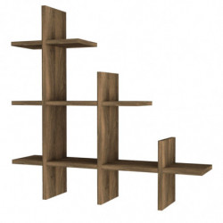 Estante de pared Juke nogal Practica Hogar