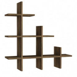 Estante de pared Juke nogal Practica Hogar
