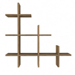 Estante de pared Juke nogal Practica Hogar