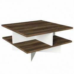 Mesa de centro Hamton blanco nogal Practica Hogar