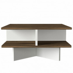 Mesa de centro Hamton blanco nogal Practica Hogar