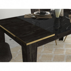 Mesa comedor Veyron dorado negro Practica Hogar