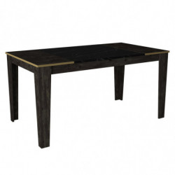 Mesa comedor Veyron dorado negro Practica Hogar