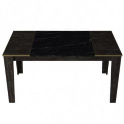 Mesa comedor Veyron dorado negro Practica Hogar