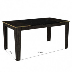 Mesa comedor Veyron dorado negro Practica Hogar