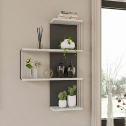 Estante de pared chambel antracita blanco Practica Hogar