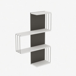 Estante de pared chambel antracita blanco Practica Hogar