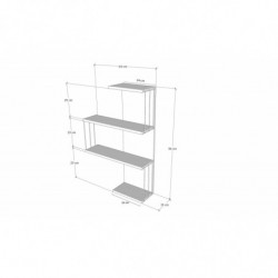 Estante de pared chambel antracita blanco Practica Hogar