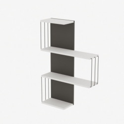 Estante de pared chambel antracita blanco Practica Hogar