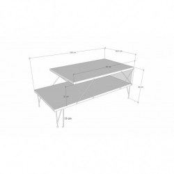 Mesa de centro Loire antracita Practica Hogar