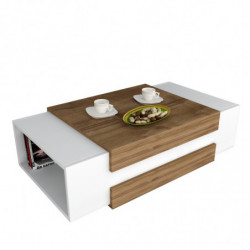 Mesa de centro Nora nogal blanco Practica Hogar