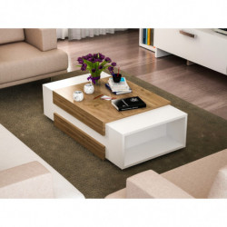 Mesa de centro Nora nogal blanco Practica Hogar