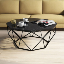 Mesa de centro Diamond negro Practica Hogar