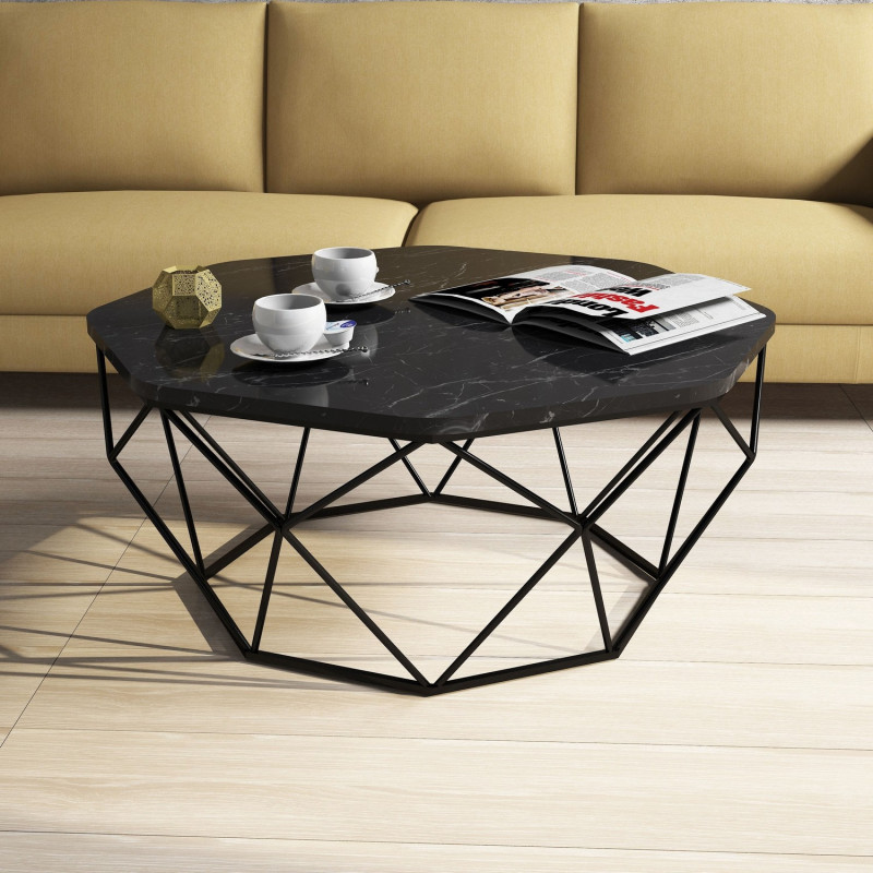 Mesa de centro Diamond negro Practica Hogar Mesa de centro Diamond negro Practica Hogar