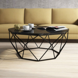 Mesa de centro Diamond negro Practica Hogar