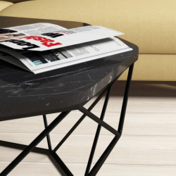 Mesa de centro Diamond negro Practica Hogar