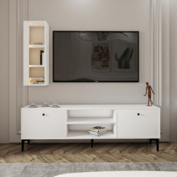 Mueble TV Bien Blanco Practica Hogar