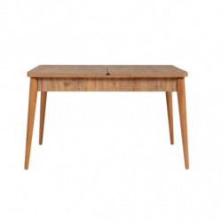 Set mesa comedor extensible y sillas (5 piezas) Vina pino atlántico antracita Practica Hogar