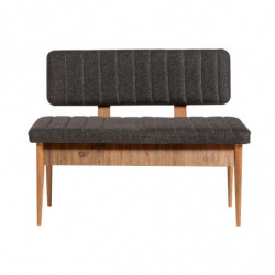 Set mesa comedor extensible y sillas (5 piezas) Vina pino atlántico antracita Practica Hogar