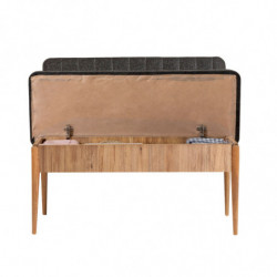 Set mesa comedor extensible y sillas (5 piezas) Vina pino atlántico antracita Practica Hogar