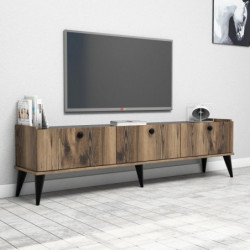 Mueble TV Lidya mármol nogal Practica Hogar