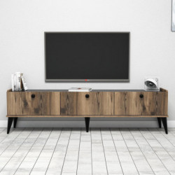 Mueble TV Lidya mármol nogal Practica Hogar