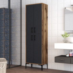 Mueble auxiliar Berlin A antracita nogal Practica Hogar