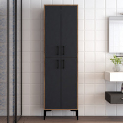 Mueble auxiliar Berlin A antracita nogal Practica Hogar