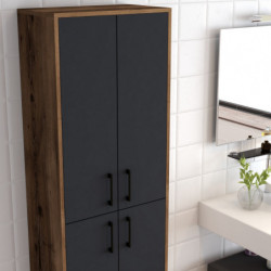Mueble auxiliar Berlin A antracita nogal Practica Hogar
