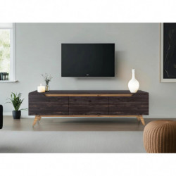 Mueble TV D1-1009 nogal negro Practica Hogar