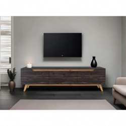 Mueble TV D1-1009 nogal negro Practica Hogar