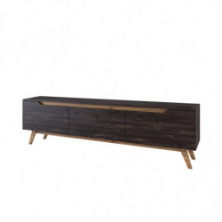 Mueble TV D1-1009 nogal negro Practica Hogar