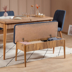 Set mesa comedor extensible y sillas (5 piezas) Vina pino atlántico azul oscuro Practica Hogar