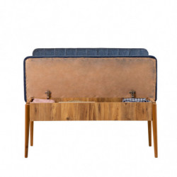 Set mesa comedor extensible y sillas (5 piezas) Vina pino atlántico azul oscuro Practica Hogar