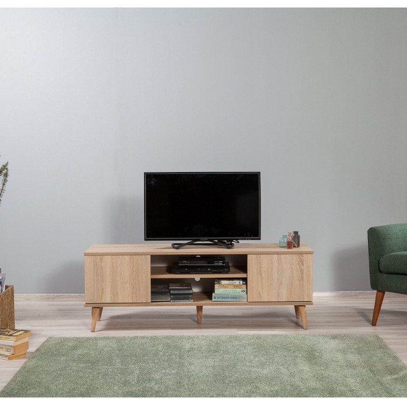 Mueble TV Truva-200 sonoma roble Practica Hogar Mueble TV Truva-200 sonoma roble Practica Hogar