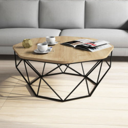 Mesa de centro Diamond roble Practica Hogar