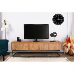 Mueble TV Lupin 180 negro nogal Practica Hogar