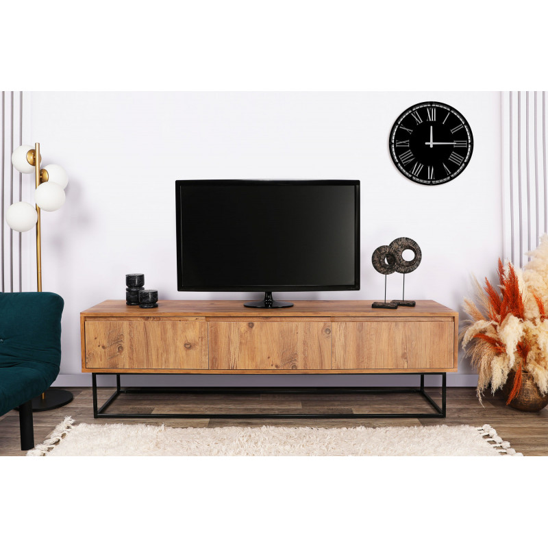 Mueble TV Lupin 180 negro nogal Practica Hogar Mueble TV Lupin 180 negro nogal Practica Hogar