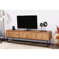 Mueble TV Lupin 180 negro nogal Practica Hogar
