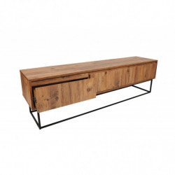 Mueble TV Lupin 180 negro nogal Practica Hogar