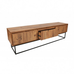 Mueble TV Lupin 180 negro nogal Practica Hogar